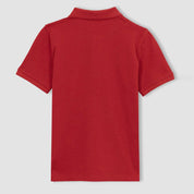 Class Time Boy's Short Sleeve Pique Polo Shirt Red