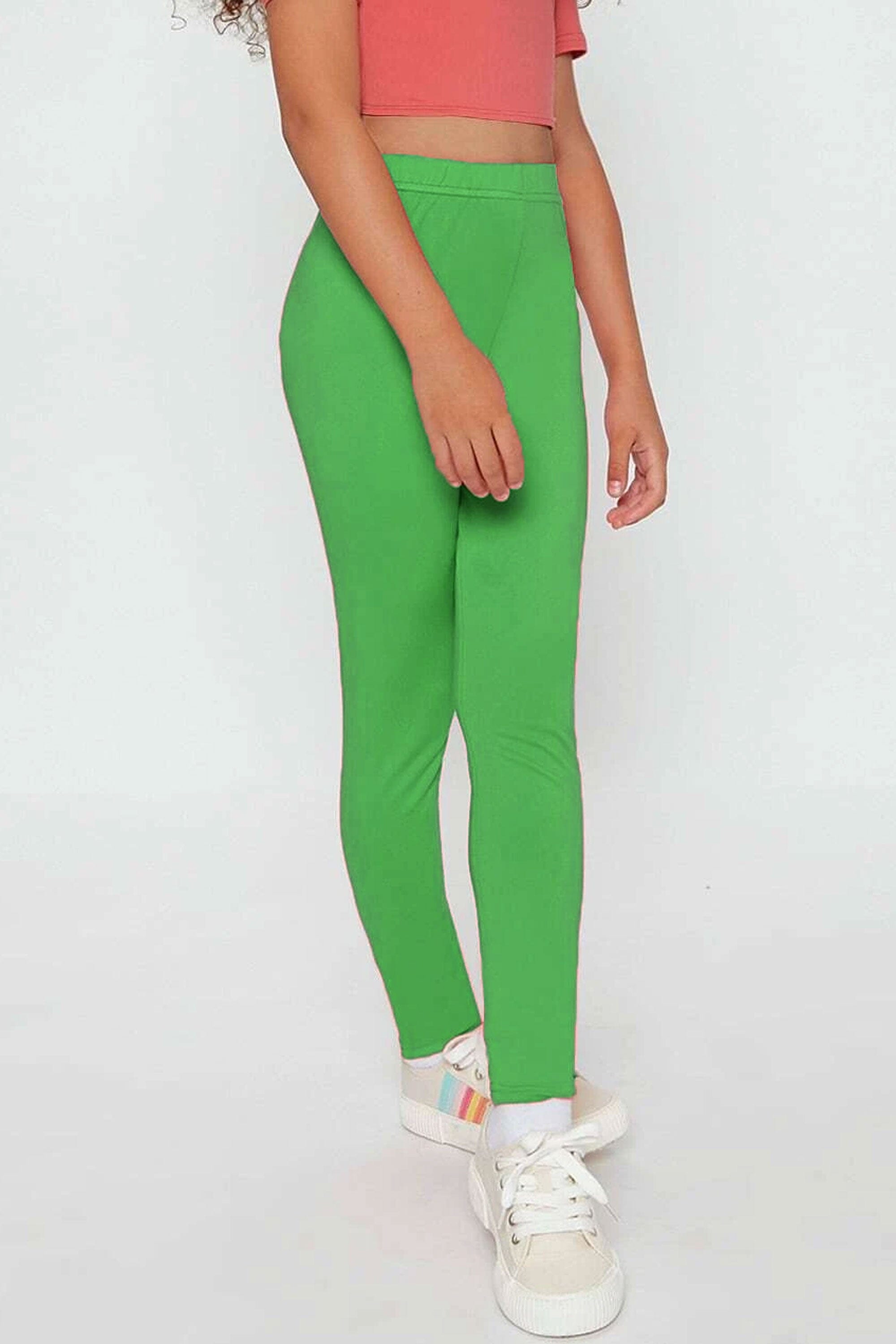 Hopio Girl's Solid Design Leggings Girl's Trousers MHJ 