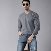 Polo Republica Men's V-Neck Minor Fault Sweat Shirt Men's Sweat Shirt Polo Republica Grey S 