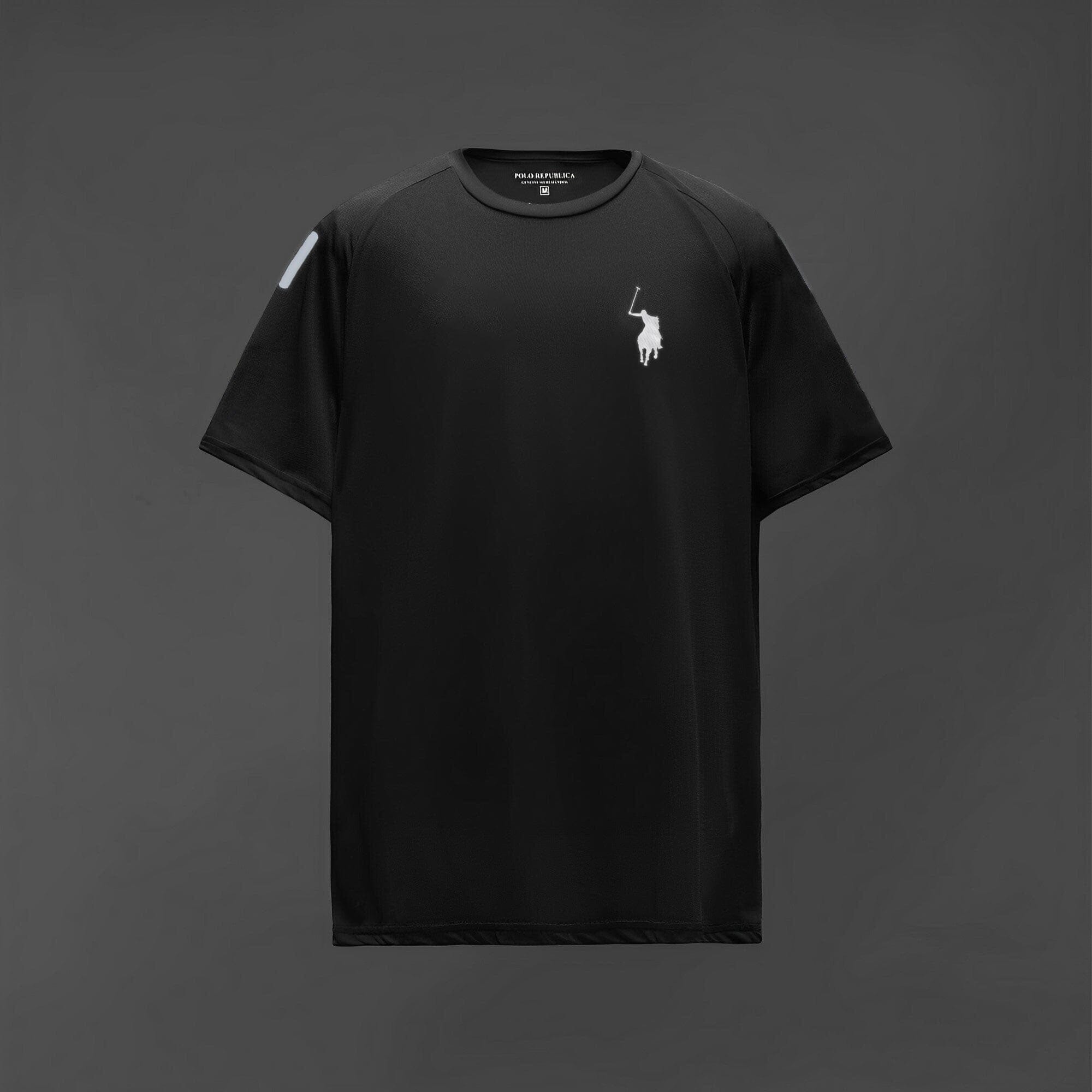 Polo Republica Men's Pony & Three Stripes Printed Activewear Tee Shirt Men's Tee Shirt Polo Republica 