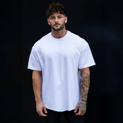 Polo Republica Men's Oversized Loose Fit Crew Neck Tee Shirt Men's Tee Shirt Polo Republica Off White S 