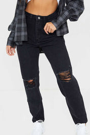 PLT Women's Classic Knee Rip Minor Fault Jeans Women's Denim HAS Apparel 