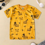 Junior Republic Kid's Tree Printed Crew Neck Tee Shirt