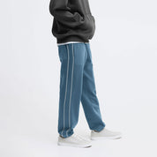 Max 21 Men's Contrast Design Fleece Sweat Pants Men's Sweat Pants SZK Powder Blue S 