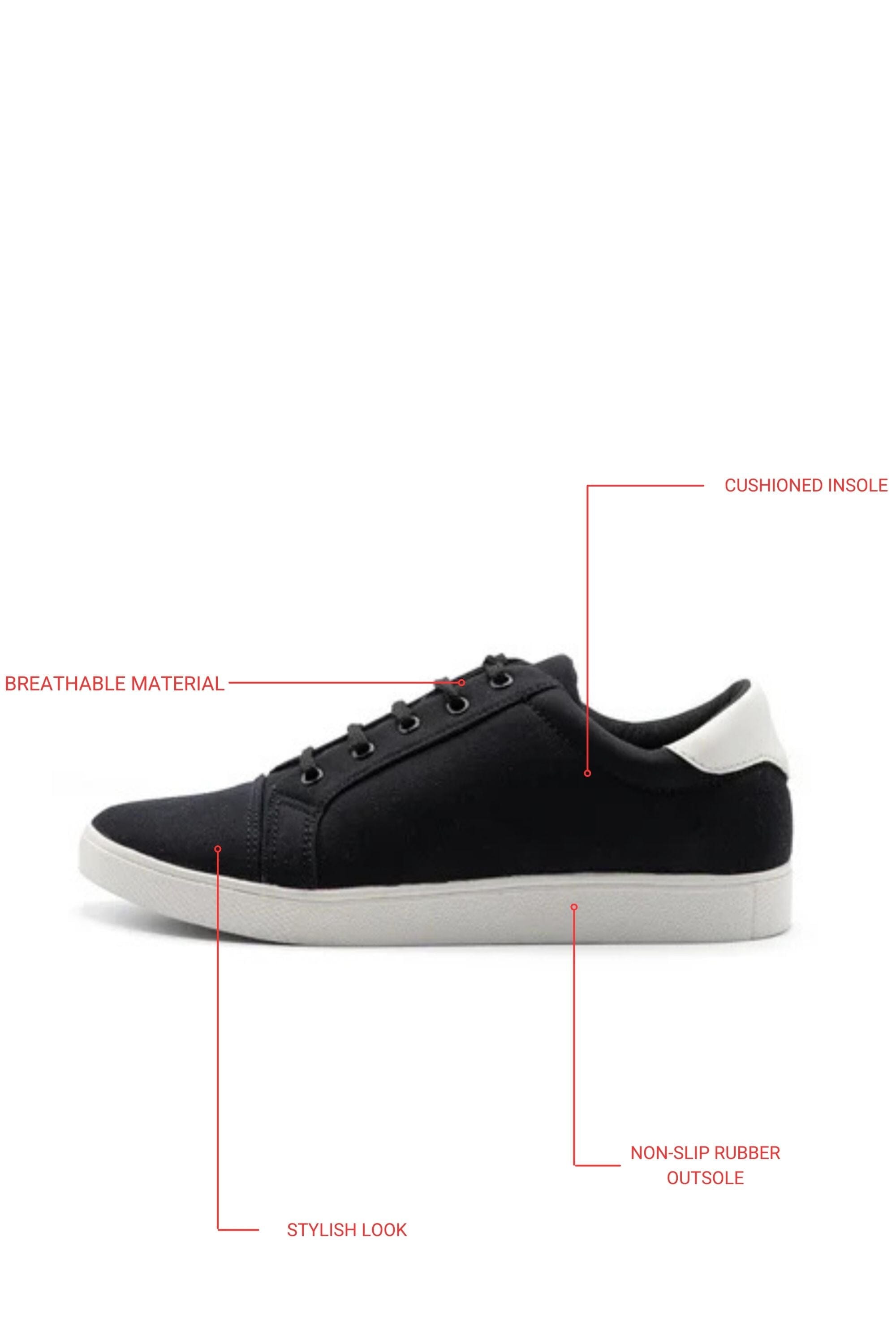 Black Camel Men's Canvas Sneakers