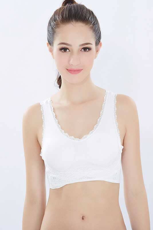 Front Cross Side Buckle Push Up Lace design Sports Bra Women's Lingerie RAM 