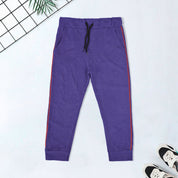 Top Shop Kid's Contrast Side Panel Design Jogger Pants Boy's Trousers SNR Purple 2-3 Years 