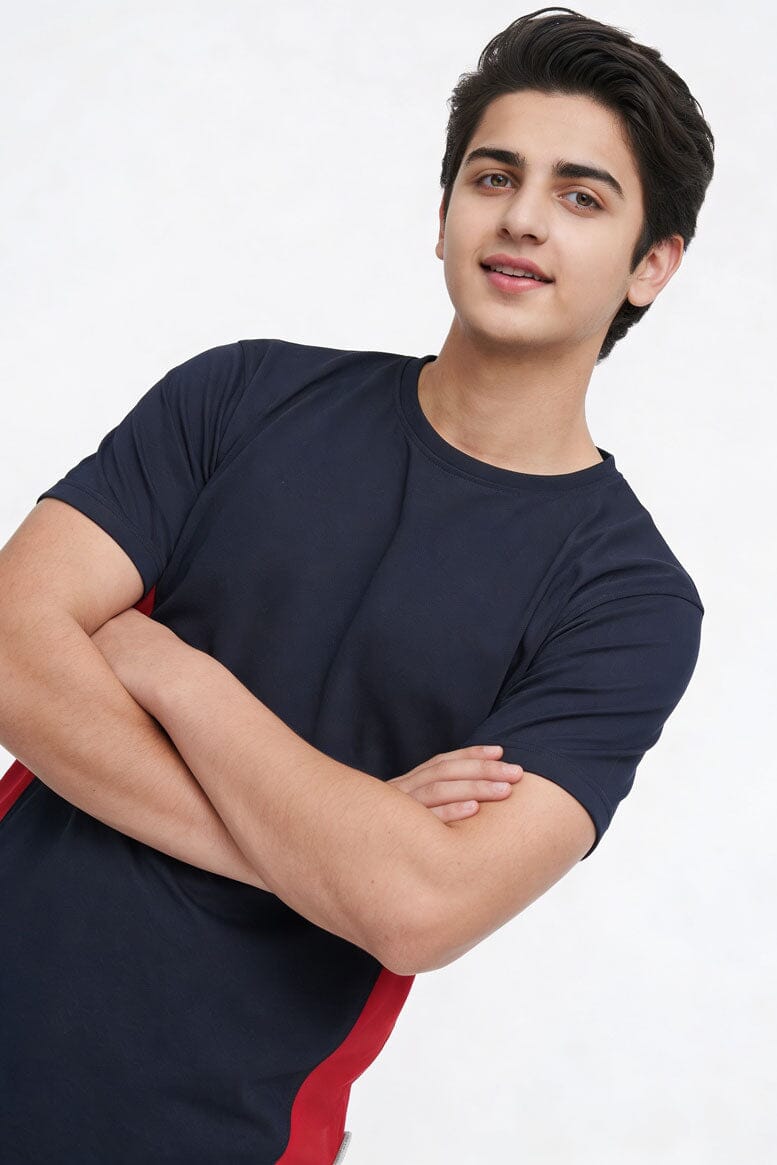 Navy & Red