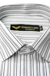 Eternity Men's Classic Fit Pinstripe Formal Shirt