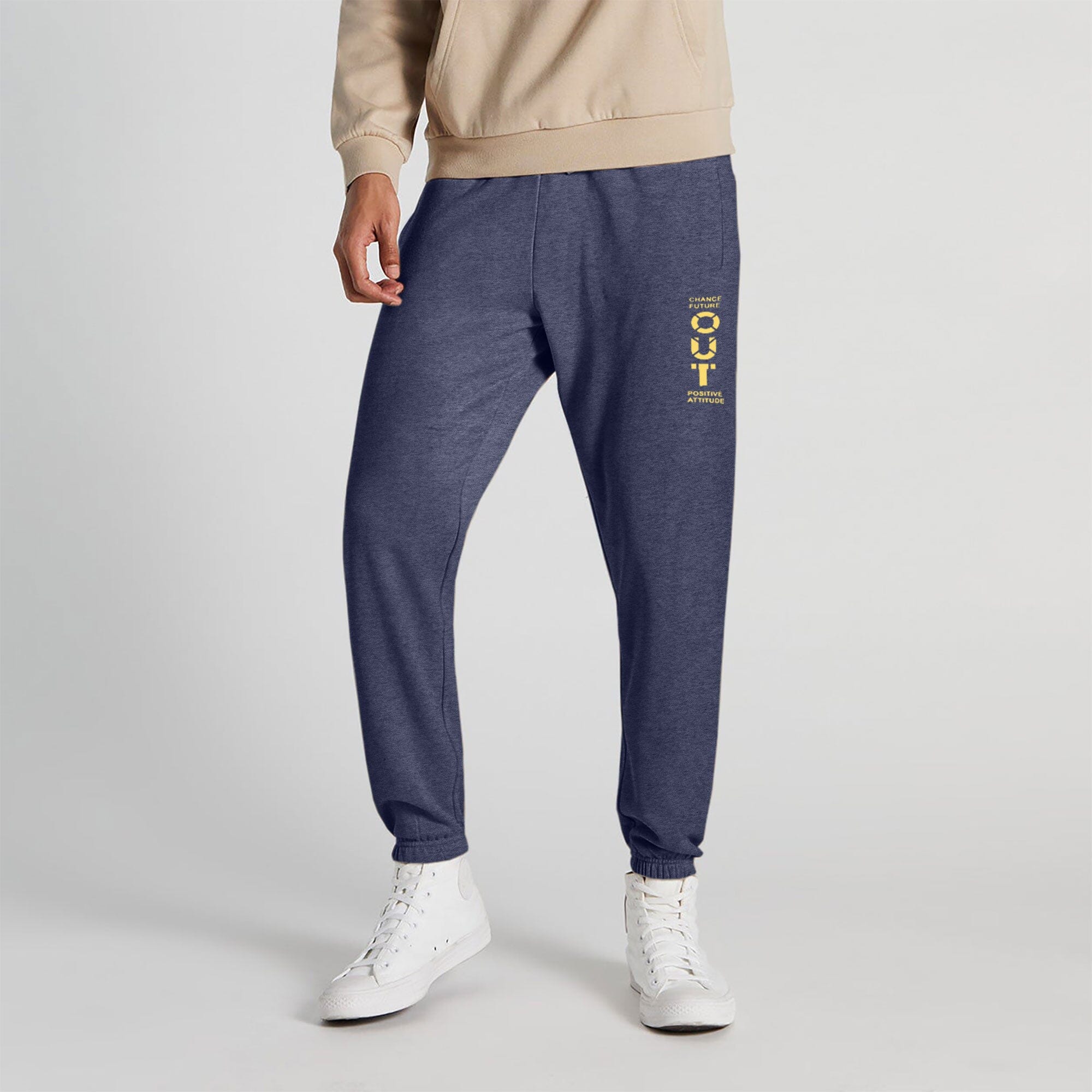 MAX 21 Men's Change Future Printed Fleece Joggers Pants Men's Jogger Pants SZK Jeans Marl S 