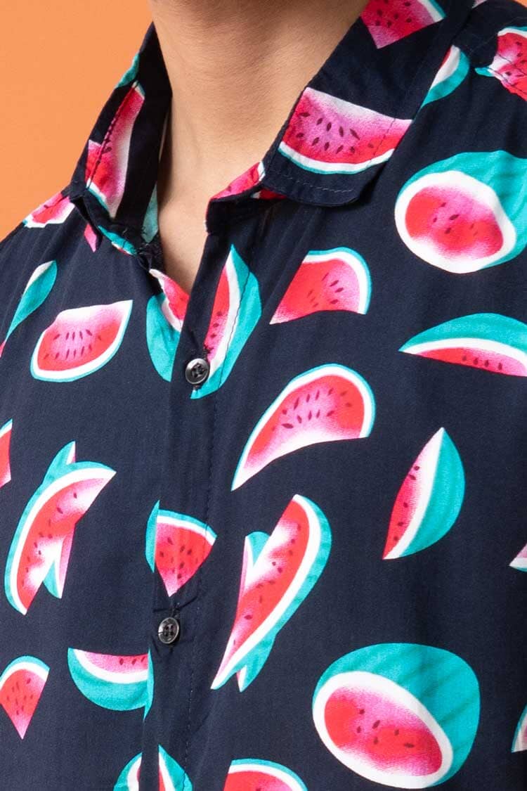 Gravity Men's Short Sleeve Printed Casual Shirt