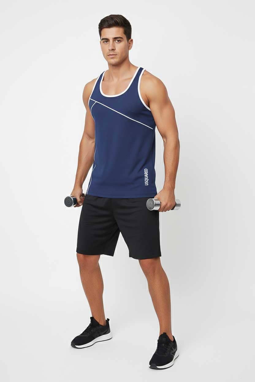 USQUARED Men's Piping Activewear Minor Fault Tank Top