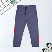 Top Shop Kid's Contrast Side Panel Design Jogger Pants Boy's Trousers SNR Light Navy 2-3 Years 