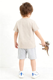 Beige & Heather Grey