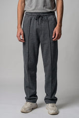 Men's Straight Pleated Fleece Trousers