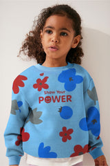 Kid's Show Your Power Printed Fleece Sweat Shirt
