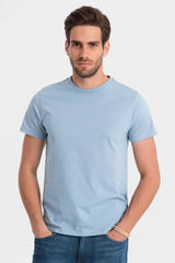 Fevlo Men's Palermo Solid Design Short Sleeve Tee Shirt