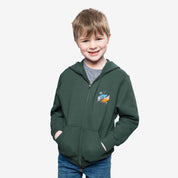 Independent Kid's Brnx Printed Zipper Fleece Hoodie kid's Zipper Hoodie SNR Bottle Green XS(4-5 Years) 