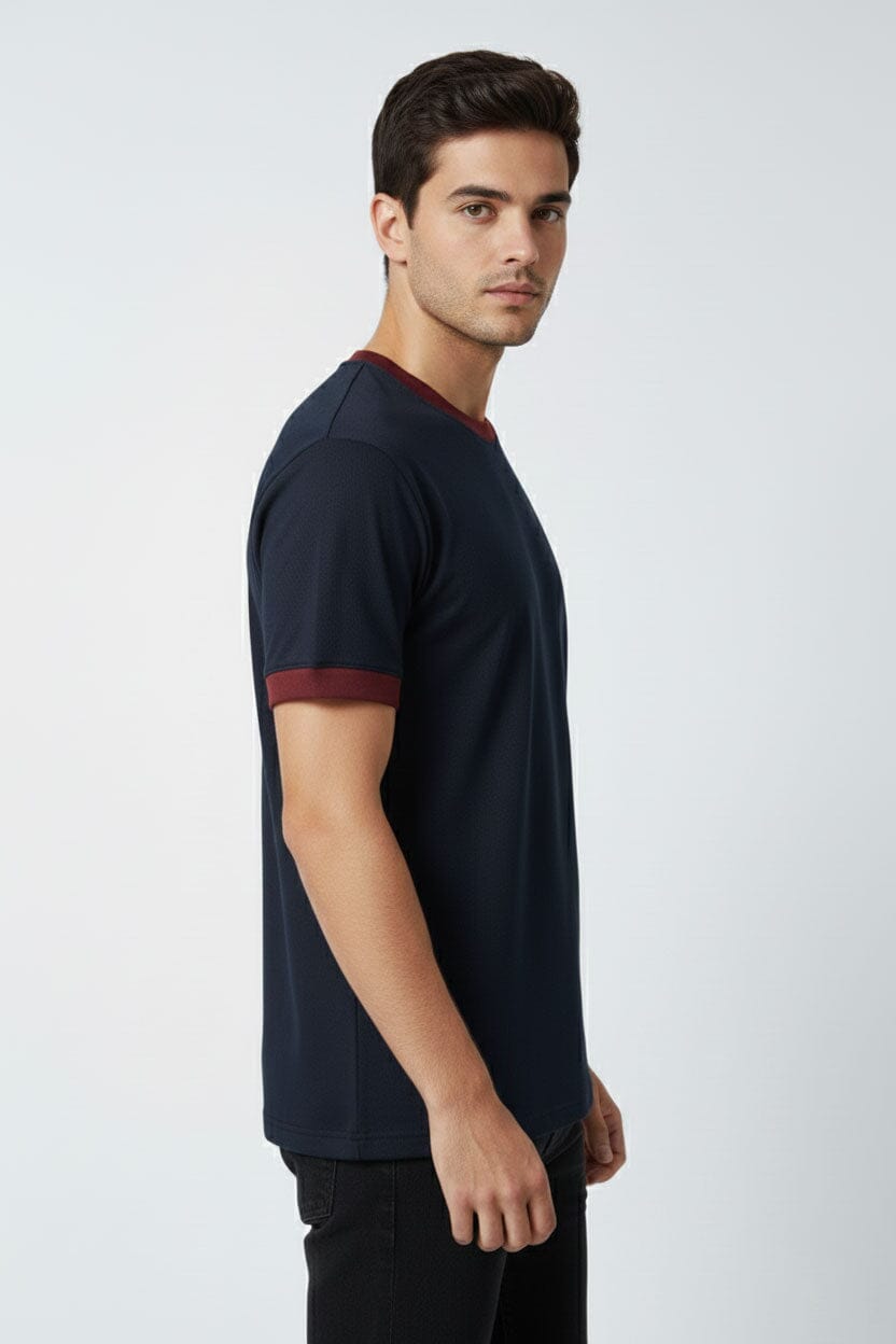 Navy & Maroon