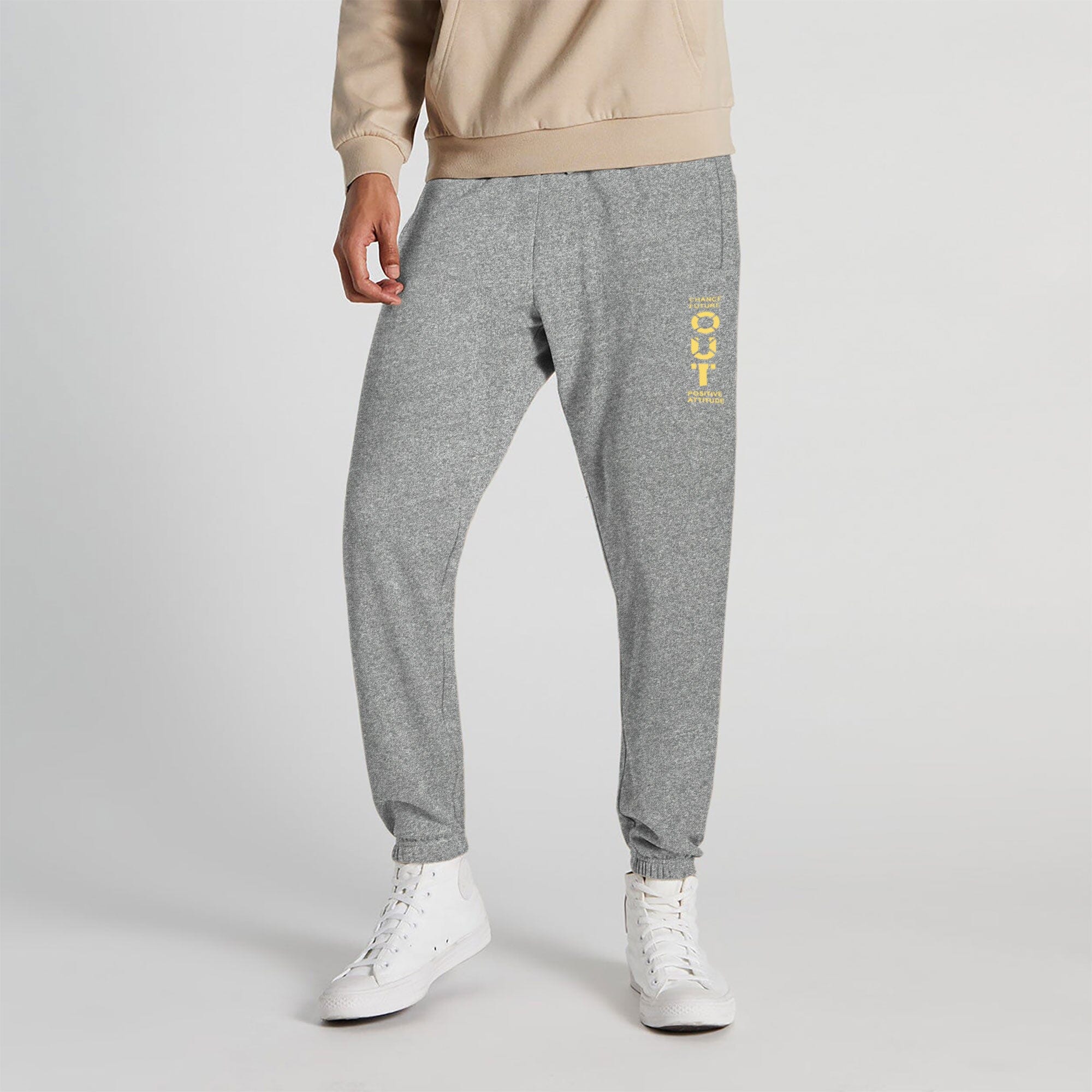 MAX 21 Men's Change Future Printed Fleece Joggers Pants Men's Jogger Pants SZK Heather Grey S 