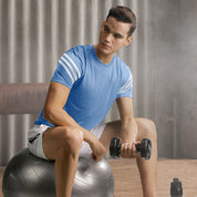 Polo Athletica Men's Shoulder Stripes Activewear Tee Shirt Men's Tee Shirt Polo Republica 