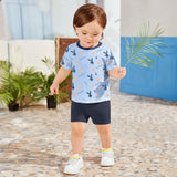 Mango Kid's Play Boy Printed Shorts Twin Set