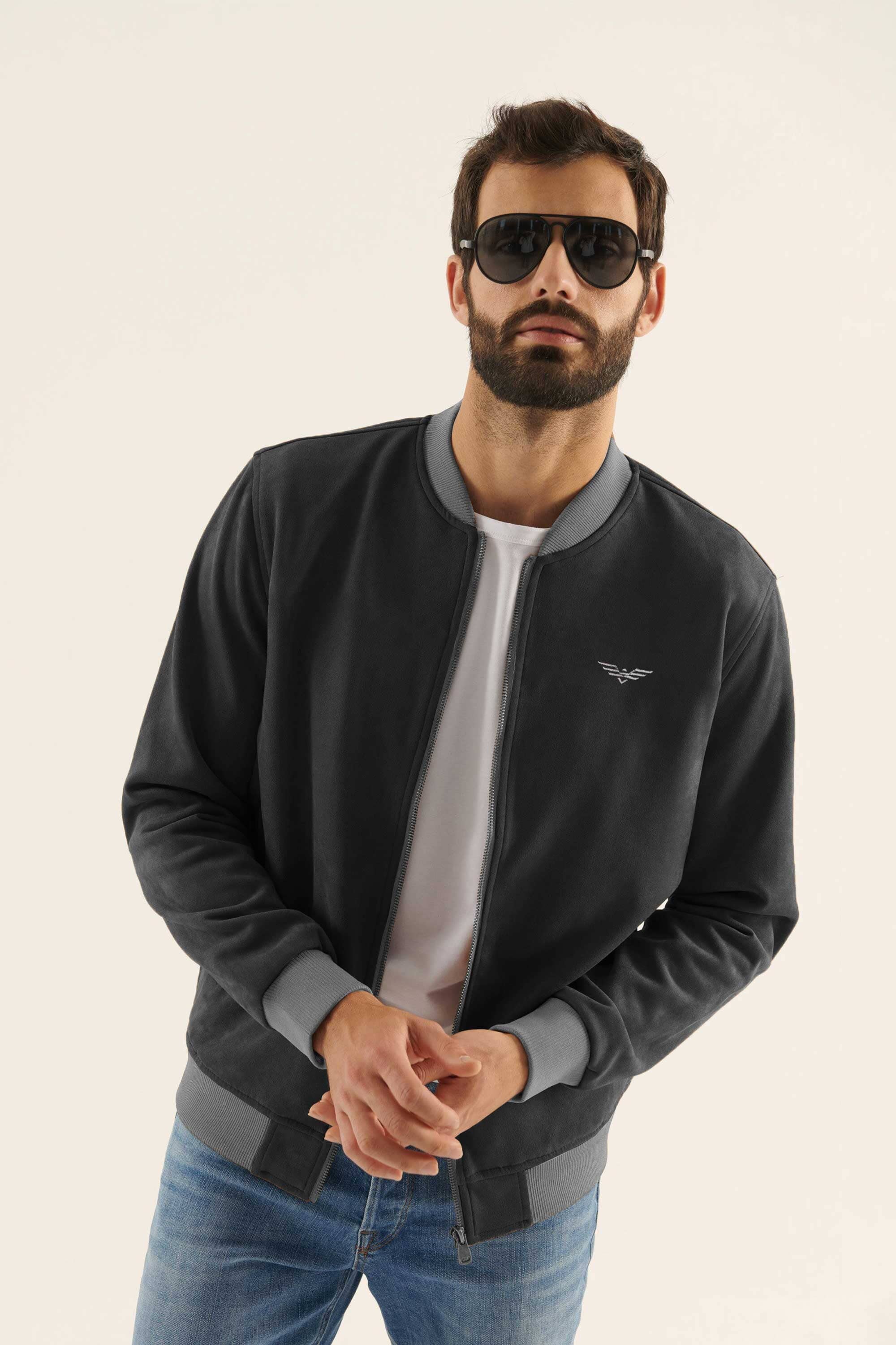 Eternity Men's Logo Embroidered Bomber Jacket Men's Jacket ETY 