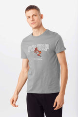 Polo Republica Men's Bear Basketball Printed Crew Neck Tee Shirt