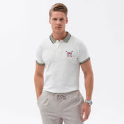 Max 21 Men's Polo Club Embroidered Short Sleeve Polo Shirt Men's Polo Shirt SZK White S 
