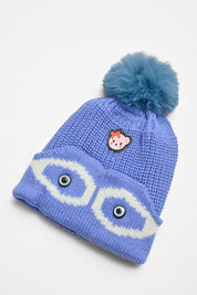 Kid's Pom Pom Fur Beanie Cap Cap SRL 