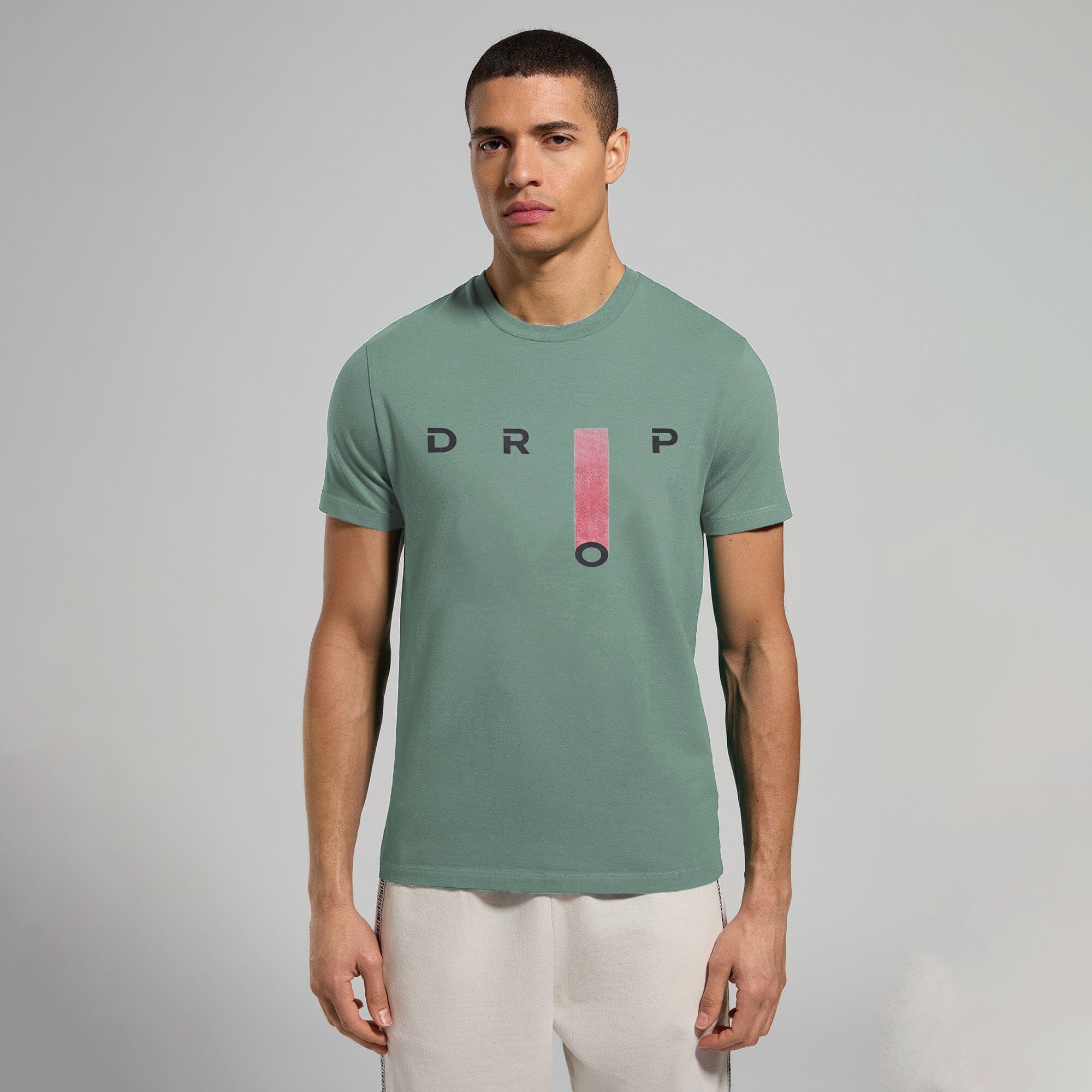 Kelbrg Men's Drop Design Printed Classic Tee Shirt Men's Tee Shirt First Choice Teal S 