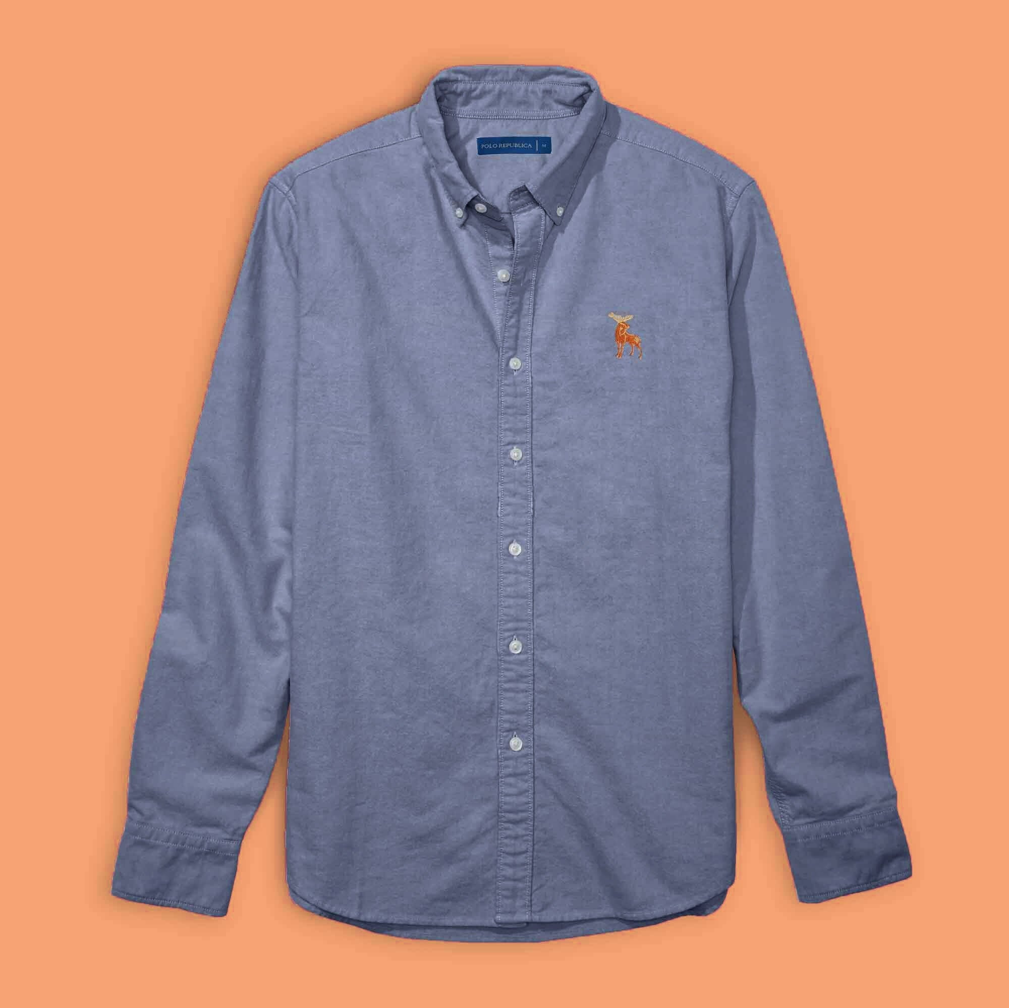 Polo Republica Men's Moose Embroidered Premium Casual Shirt Men's Casual Shirt Polo Republica 