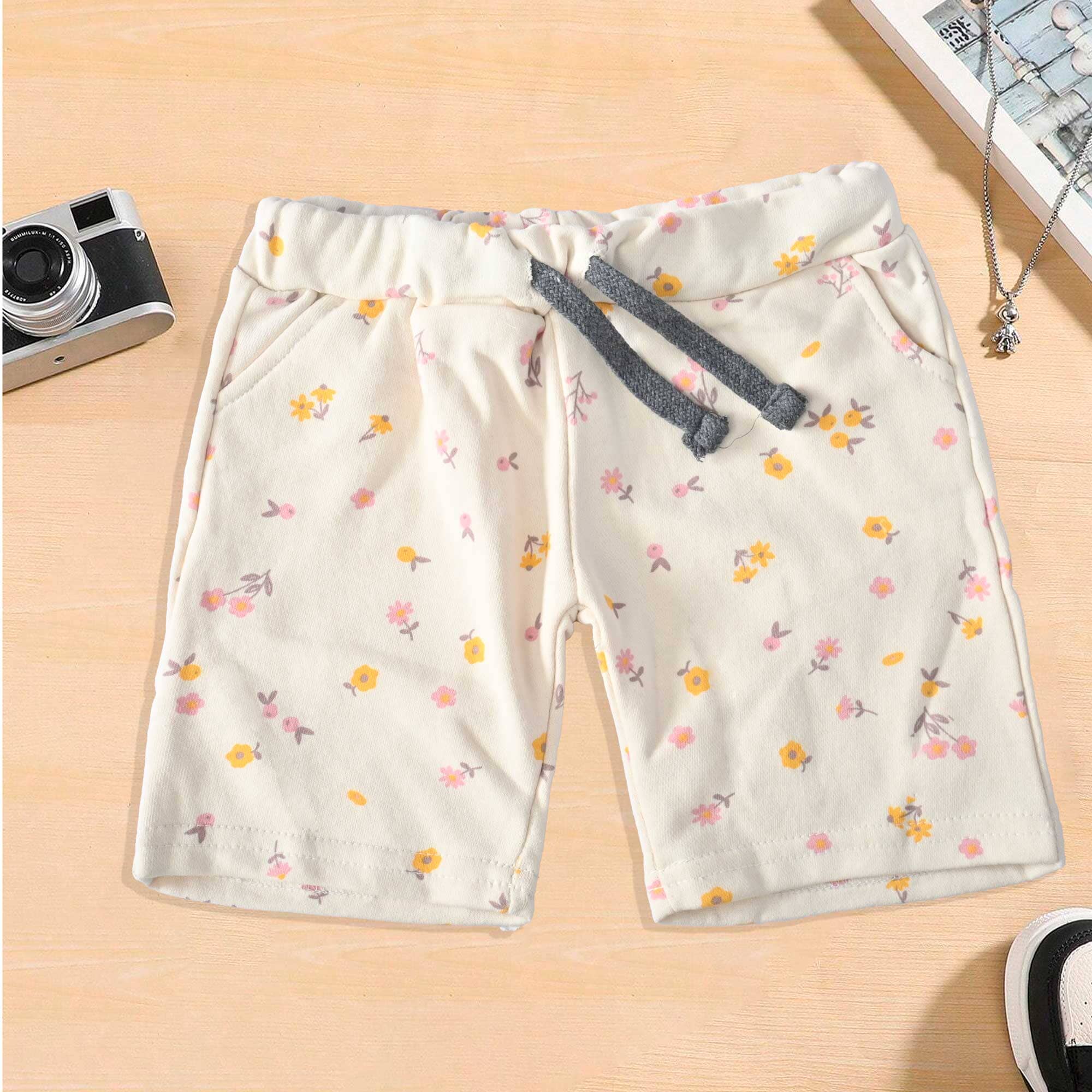 Ritado Kid's Blooms Floral Printed Terry Shorts Kid's Shorts SNR 2 Years 