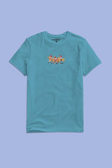 Polo Republica Men's Triple Pony Embroidered Crew Neck Tee Shirt