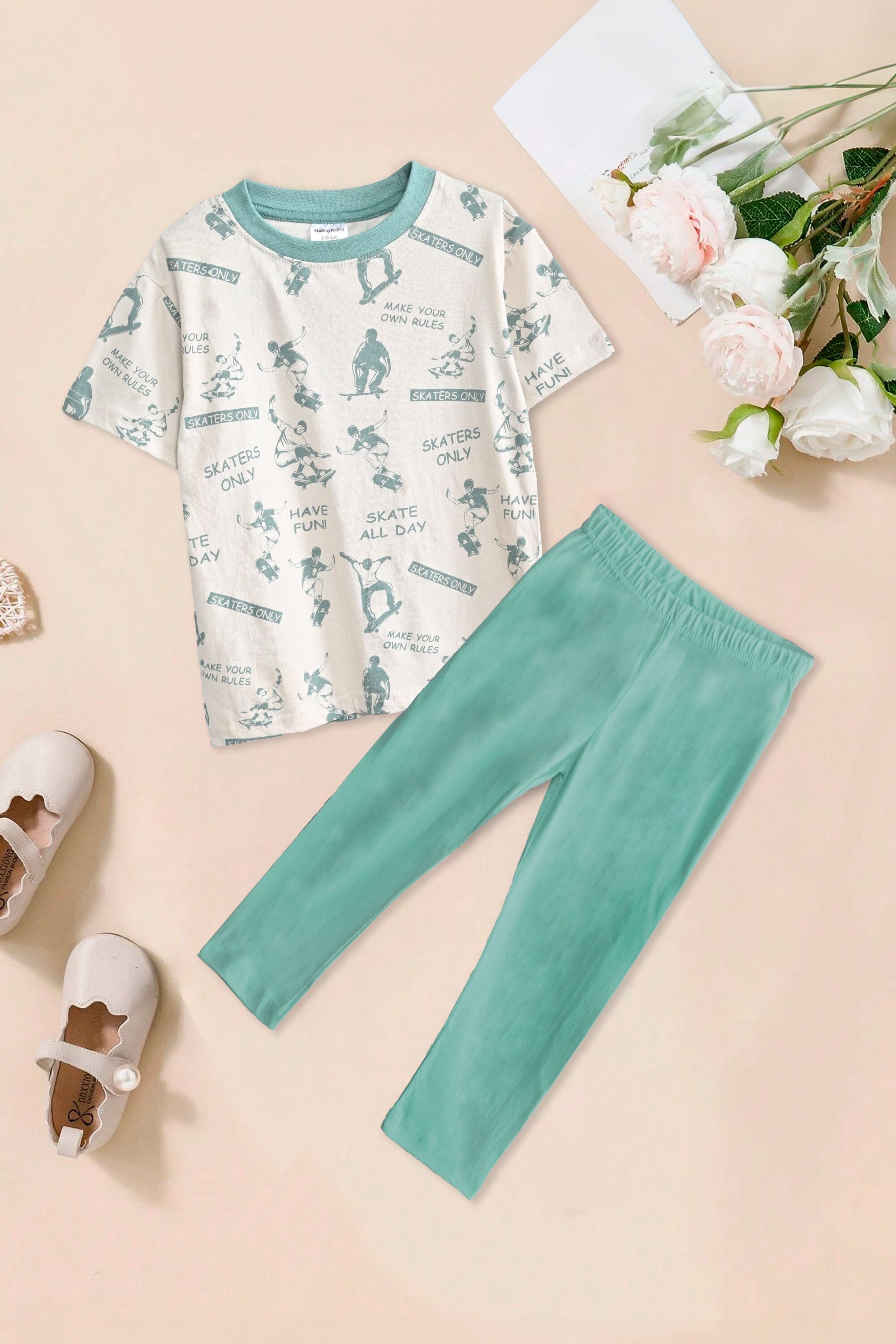 Mango Kid's Skaters Only Printed Twin Set Boys Twin Set First Choice 