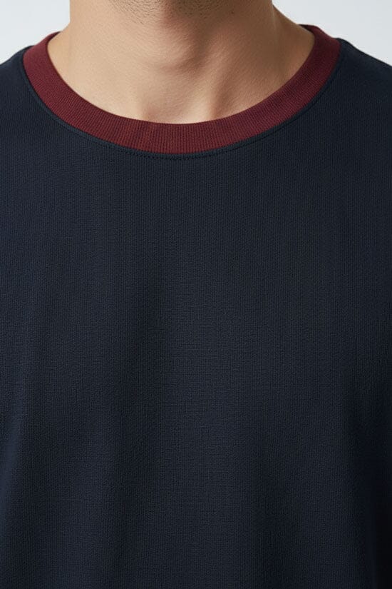 Navy & Maroon