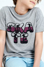 Heather Grey & Magenta 