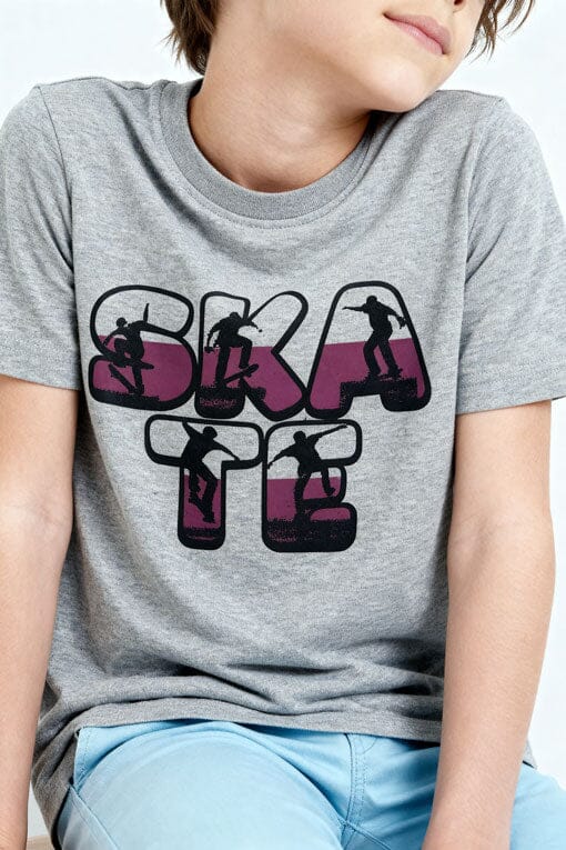 Heather Grey & Magenta 