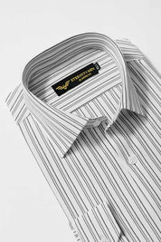 Eternity Men's Classic Fit Pinstripe Formal Shirt