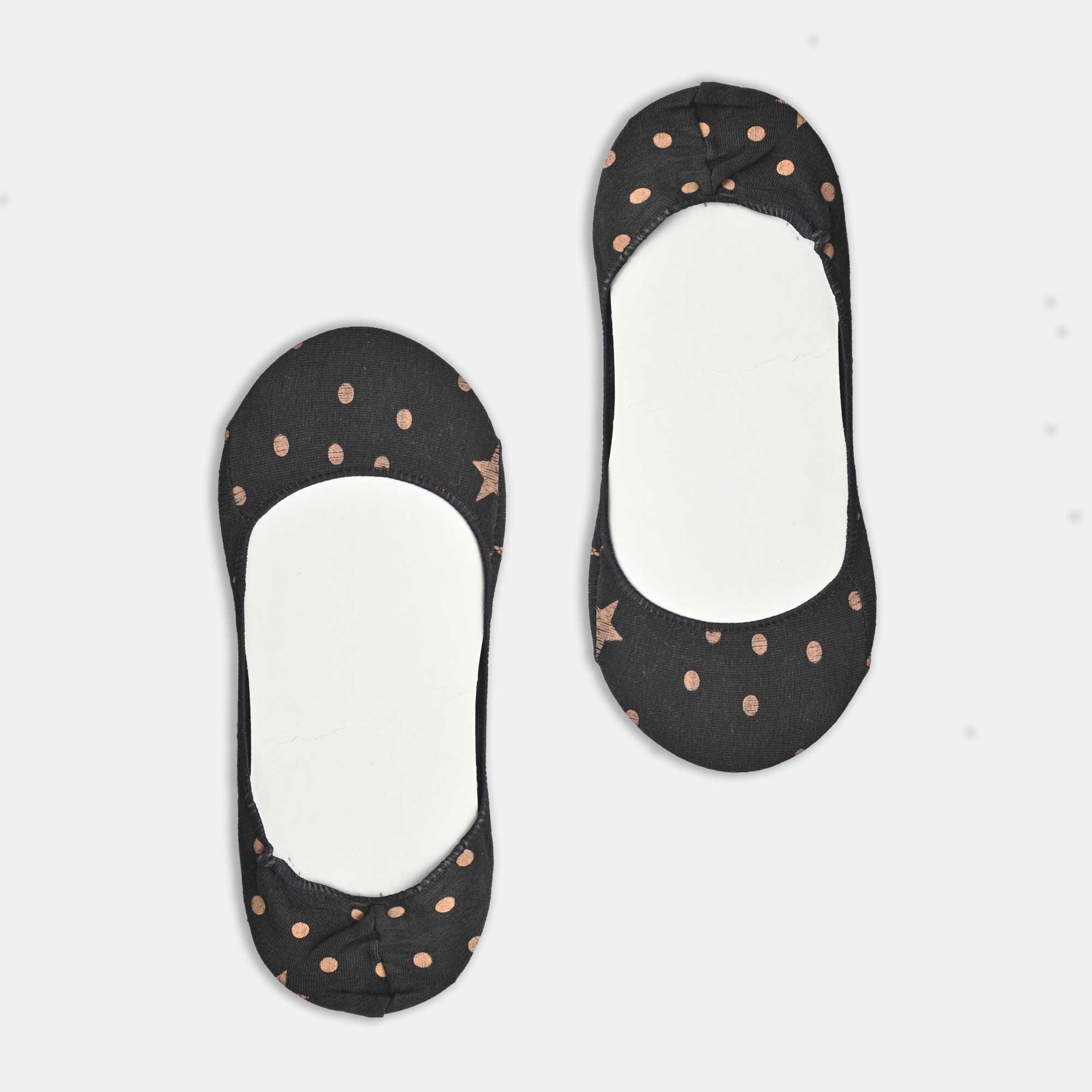 Women's Star Printed Invisible Pump Socks Socks RAM EUR 38-40 Black 