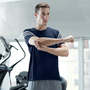 Polo Athletica Men's Shoulder Stripes Activewear Tee Shirt Men's Tee Shirt Polo Republica 