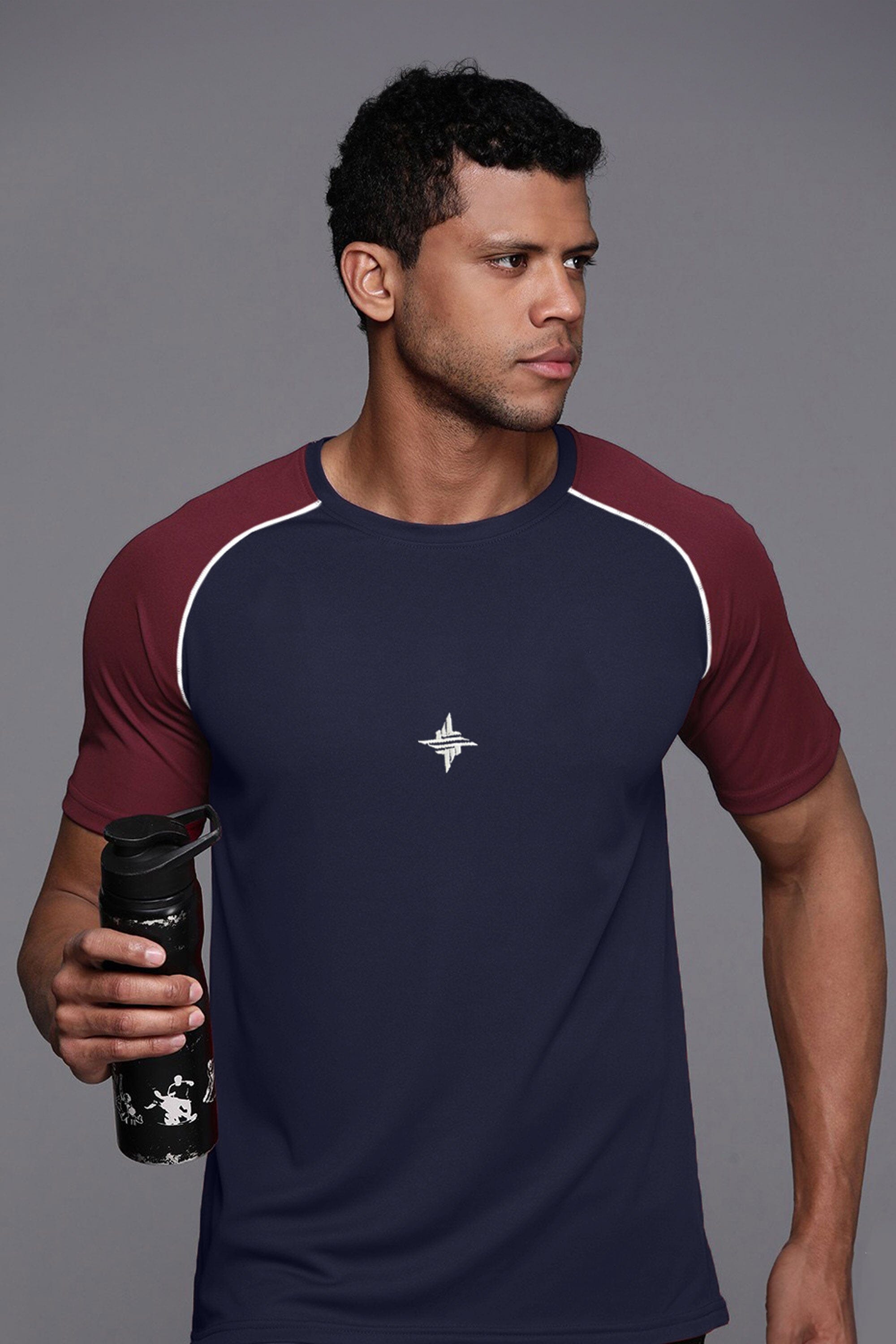 Navy & Maroon