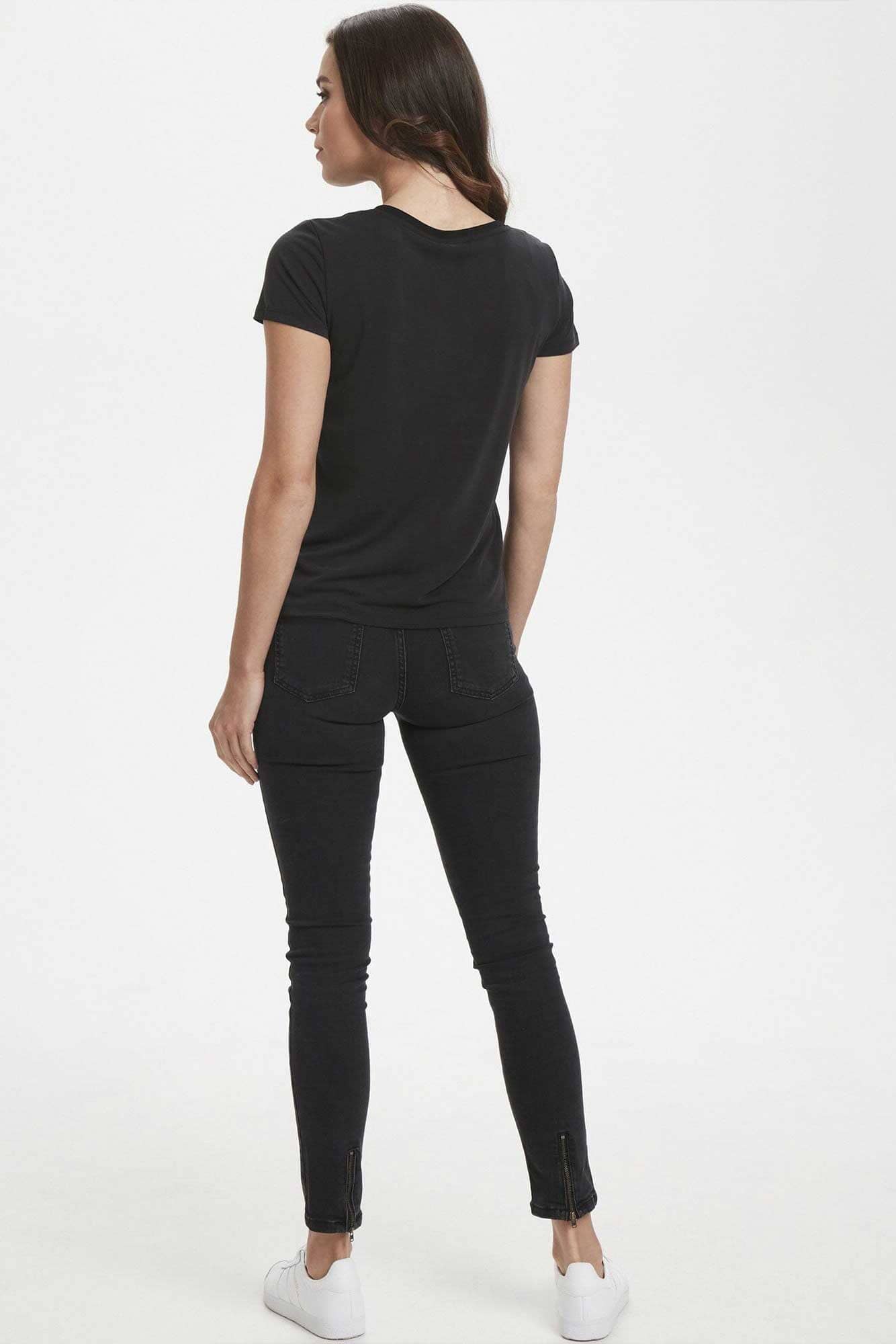 Women's V-Neck Design Short Sleeve Tee Shirt