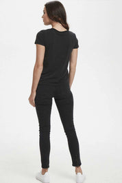 Women's V-Neck Design Short Sleeve Tee Shirt