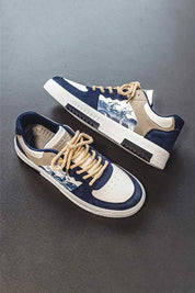 Navy & Brown