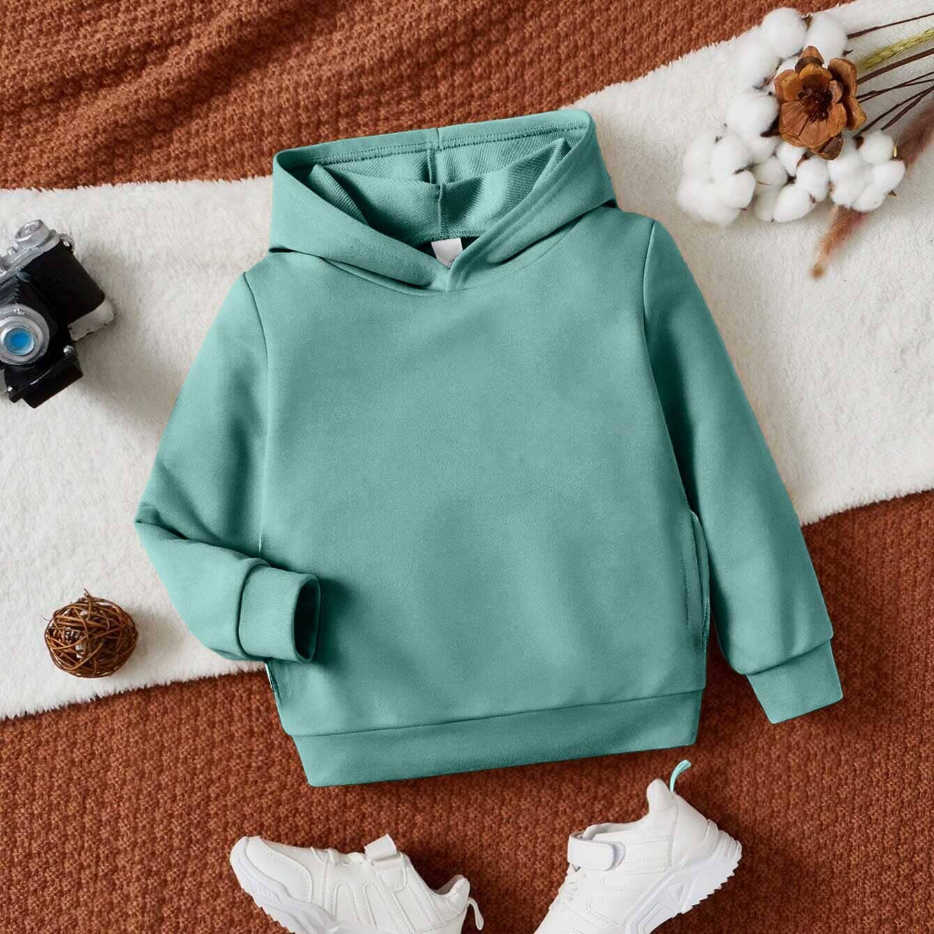 Rabbit Skins Kid's Solid Design Pullover Hoodie Boy's Pullover Hoodie SNR Teal 2 Years 