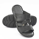 Men's Padded Sole PU Leather Classic Slides