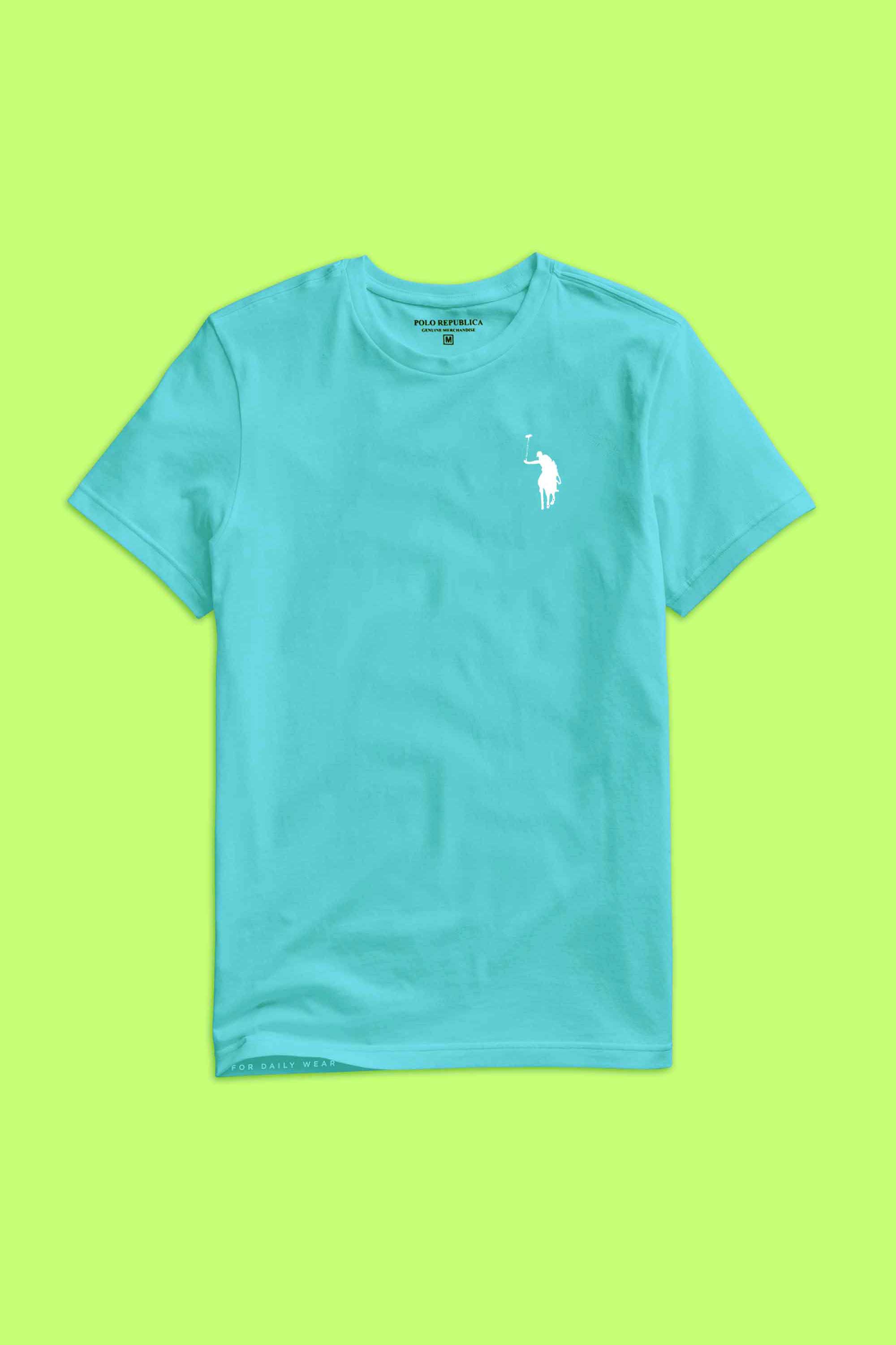 Polo Republica Men's Signature Pony Embroidered Crew Neck Tee Shirt