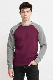 Polo Republica Men's Raglan Sleeve Fleece Sweat Shirt