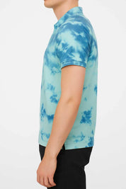 Polo Republica Men's Tie & Dye Short Sleeve Polo Shirt